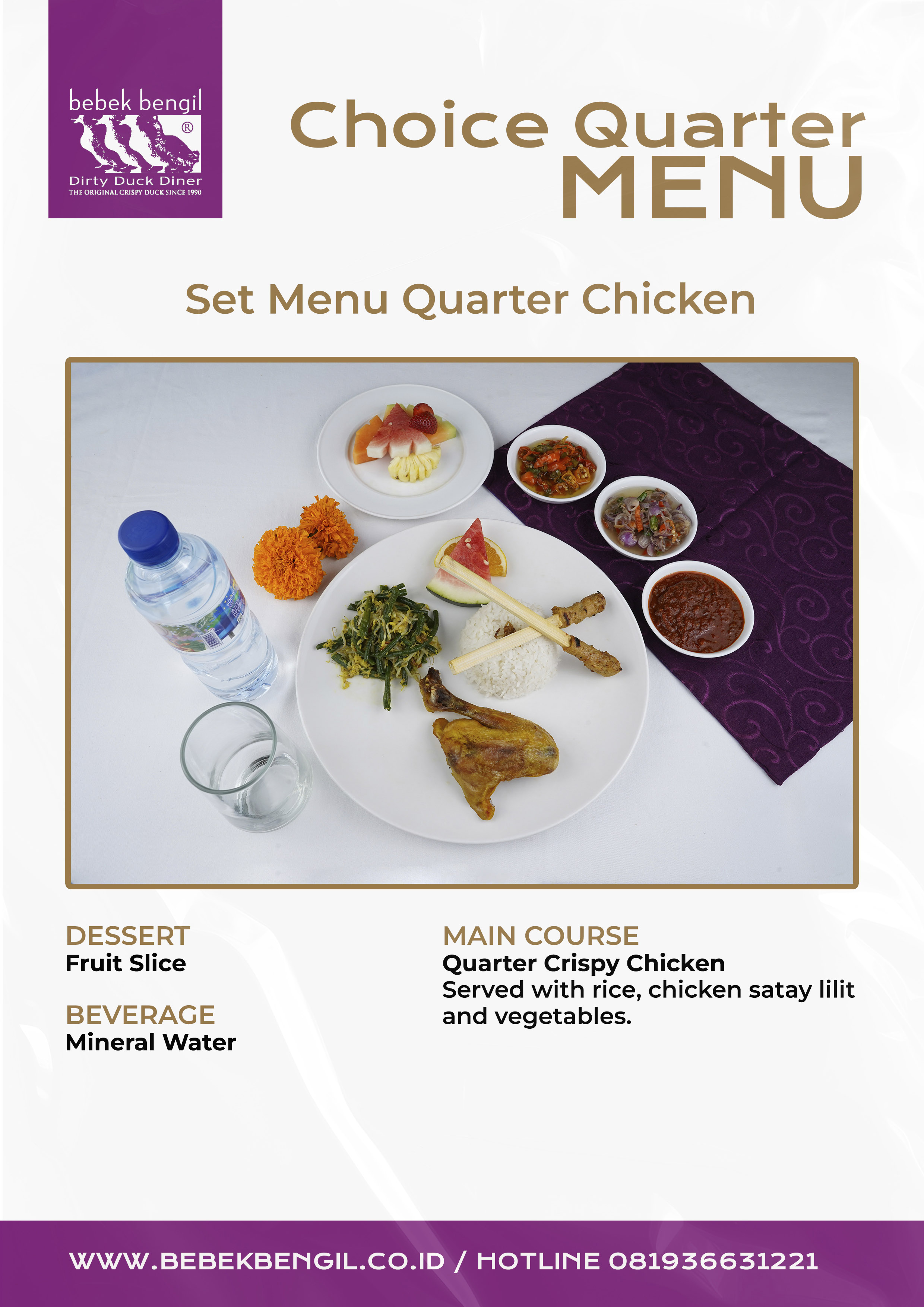 SET MENU AYAM SEPEREMPAT