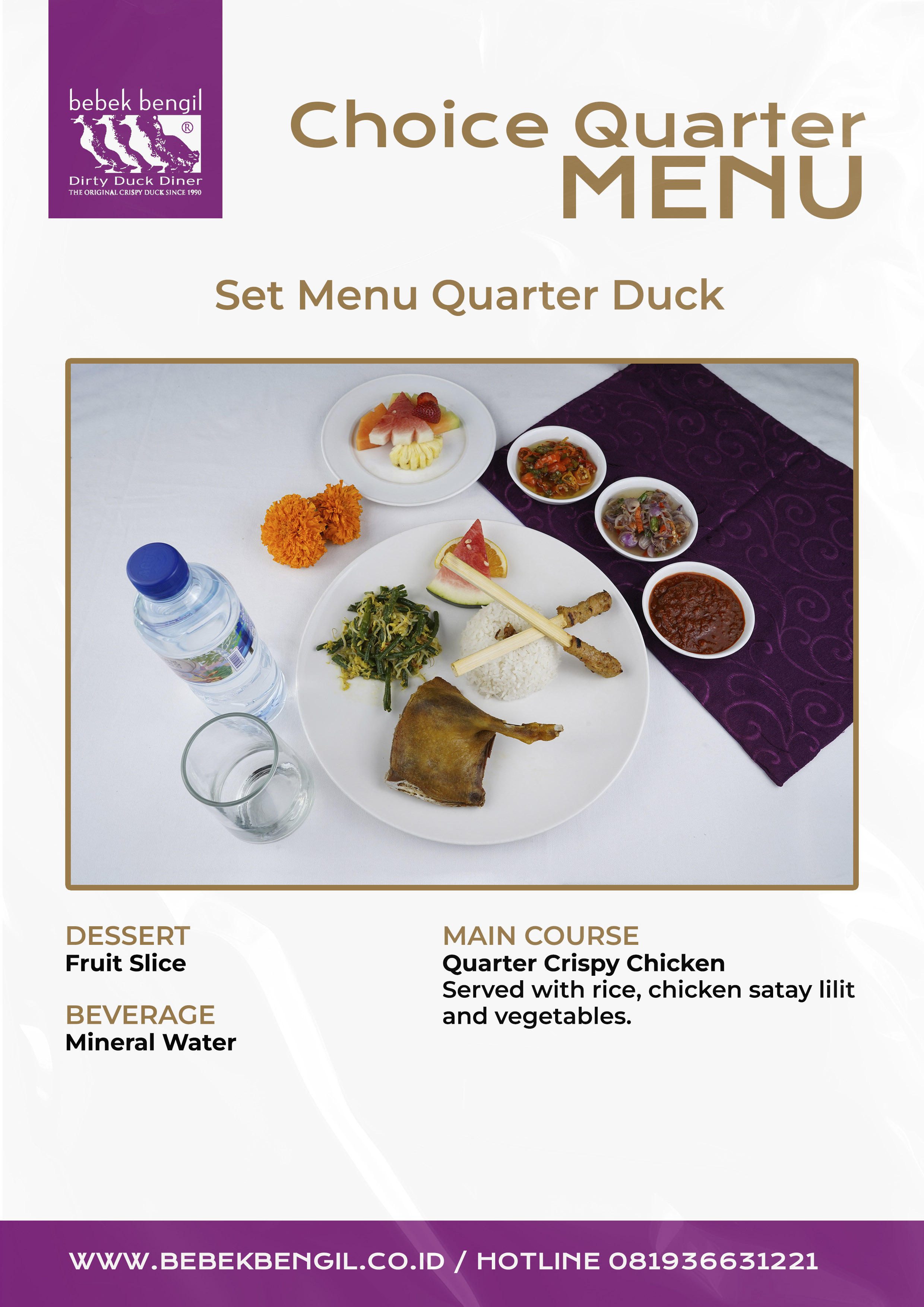 SET MENU BEBEK SEPEREMPAT