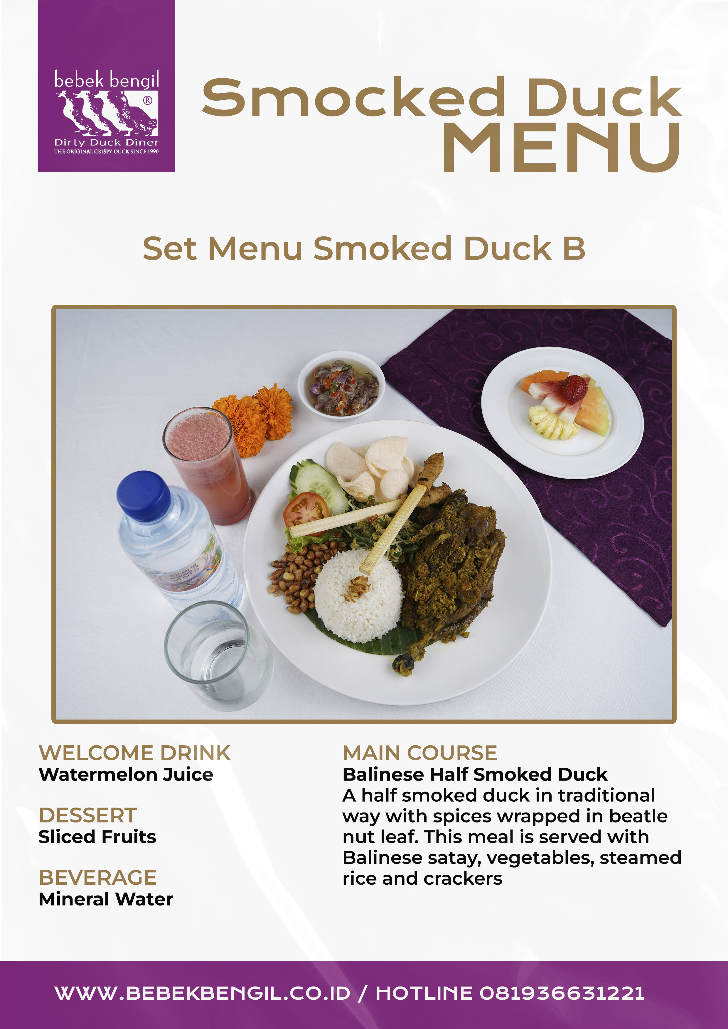 Set Menu Bebek Asap B