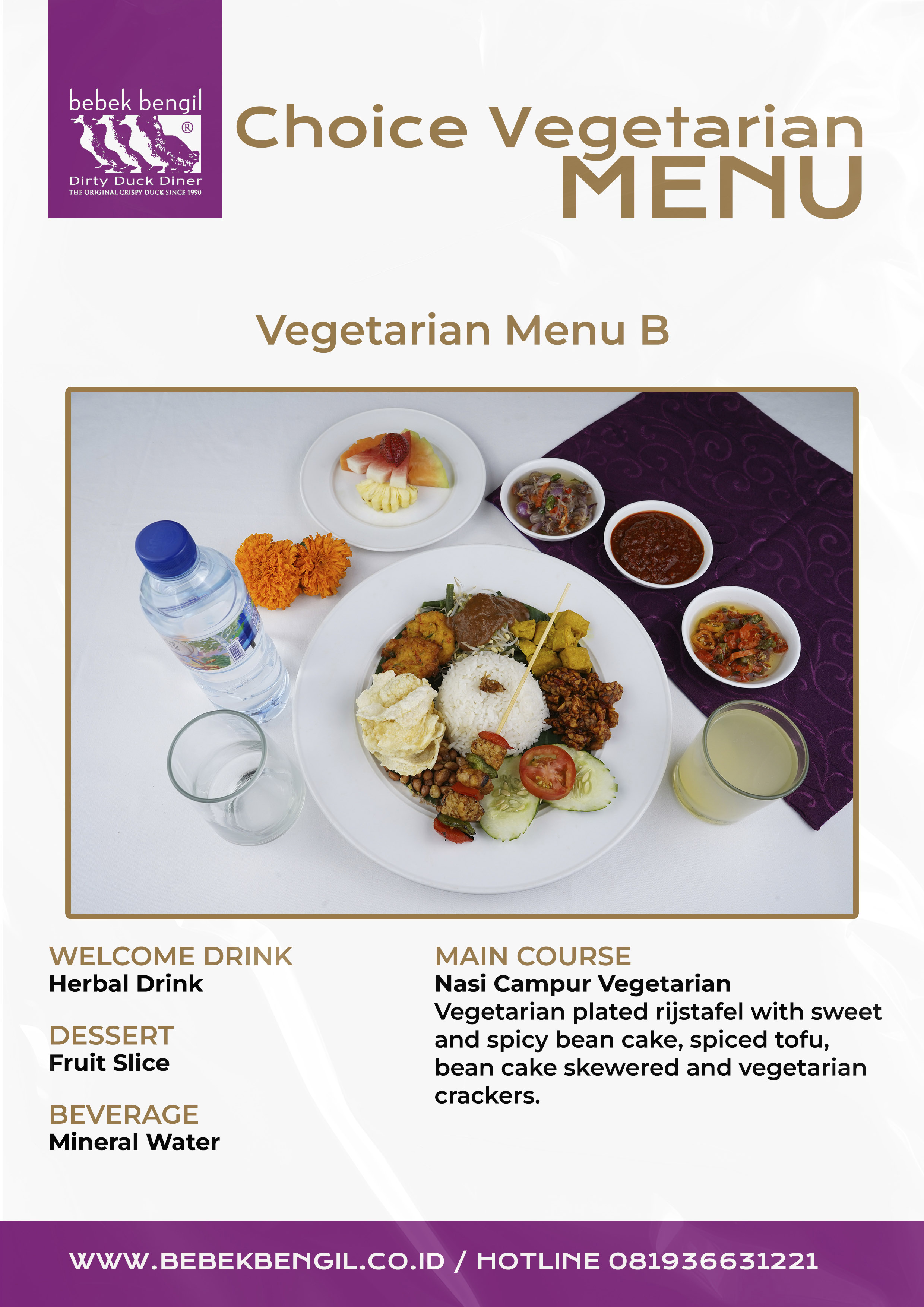 Vegetarian Menu B